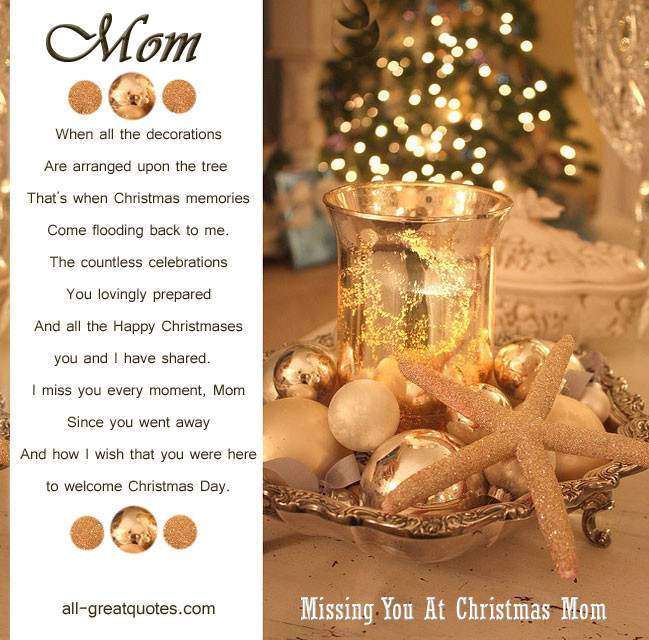 Christmas Quotes For Mom
 LOVING MEMORY QUOTES FOR MOM image quotes at relatably