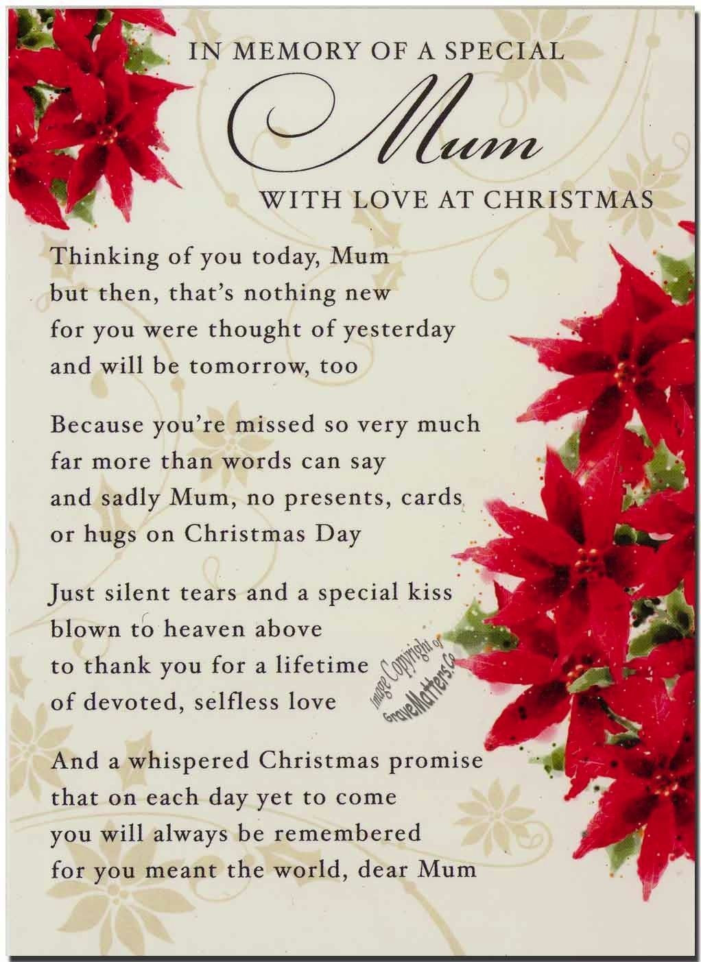 Christmas Quotes For Mom
 Loving Memories A Special Mom Christmas