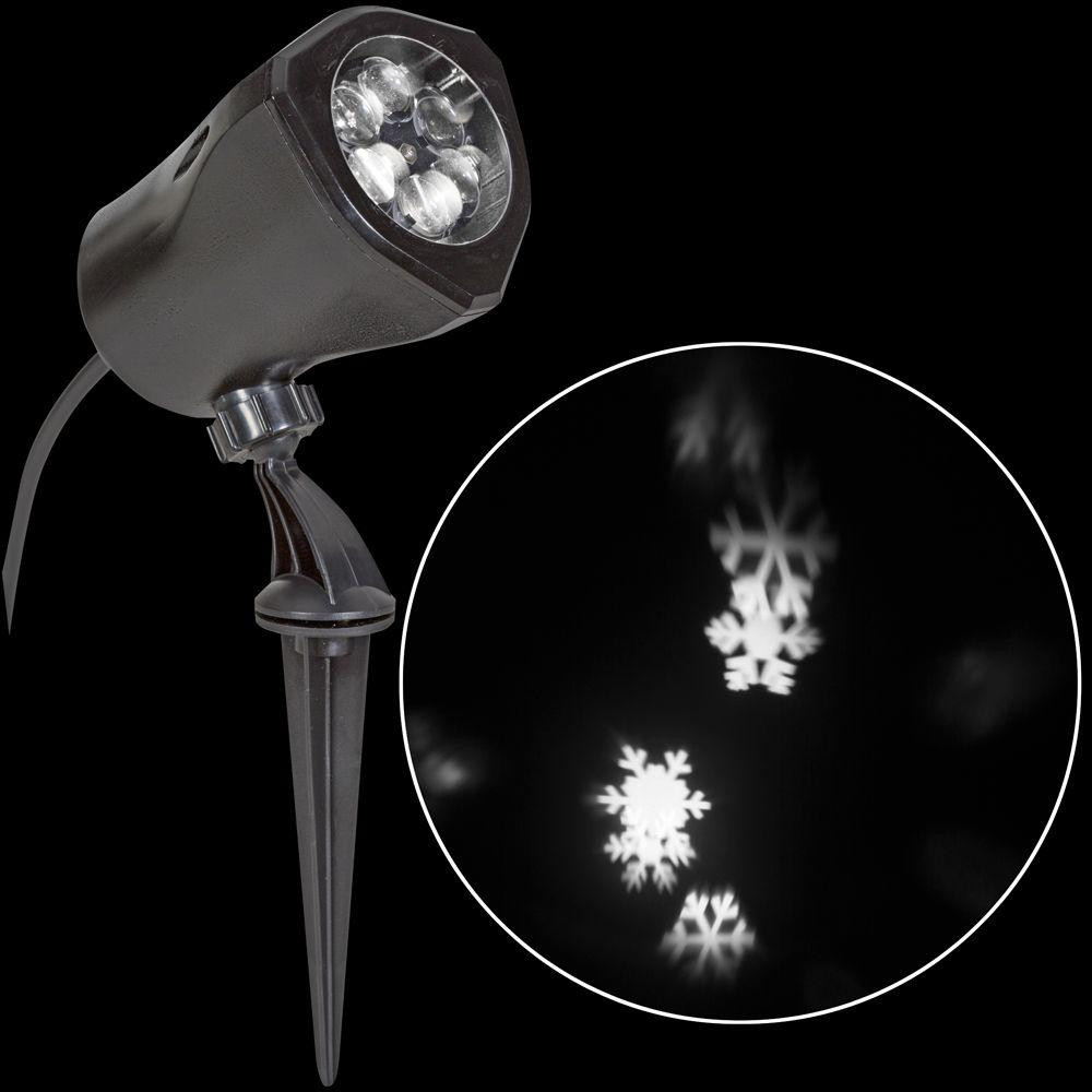 Christmas Spot Lighting
 LightShow White Snowflake Projection Spotlight Stake