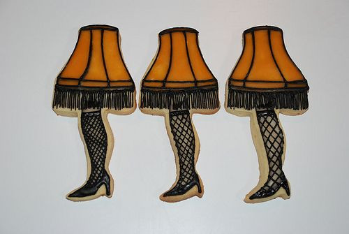 Christmas Story Leg Lamp Cookies
 leg lamp cookie sugar cookie decorations