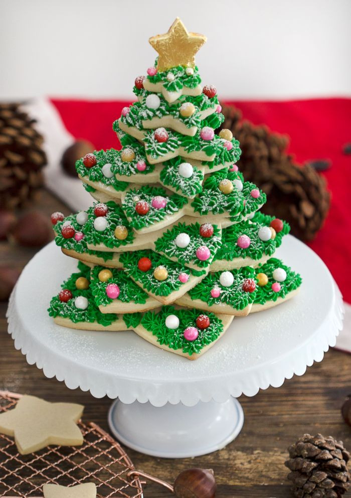 Christmas Tree Cookies
 25 Days of Cookies This epic Christmas sugar cookie tree