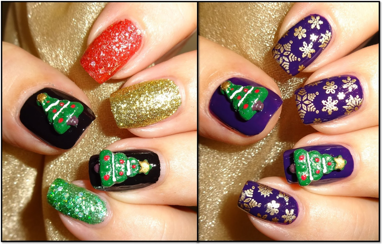 Christmas Tree Nail Art
 Wendy s Delights 3D Nail Art Christmas Trees from