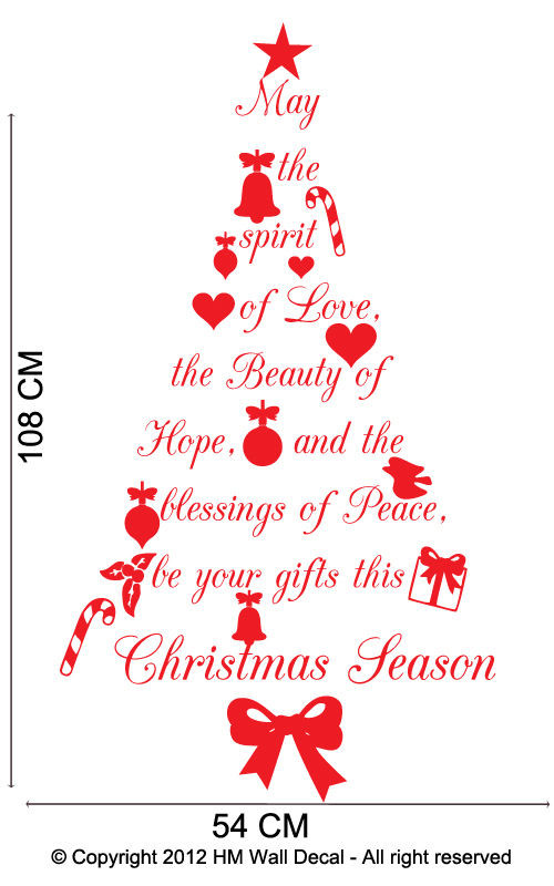 Christmas Trees Quotes
 Christmas Tree with wish quote wall art decal great t