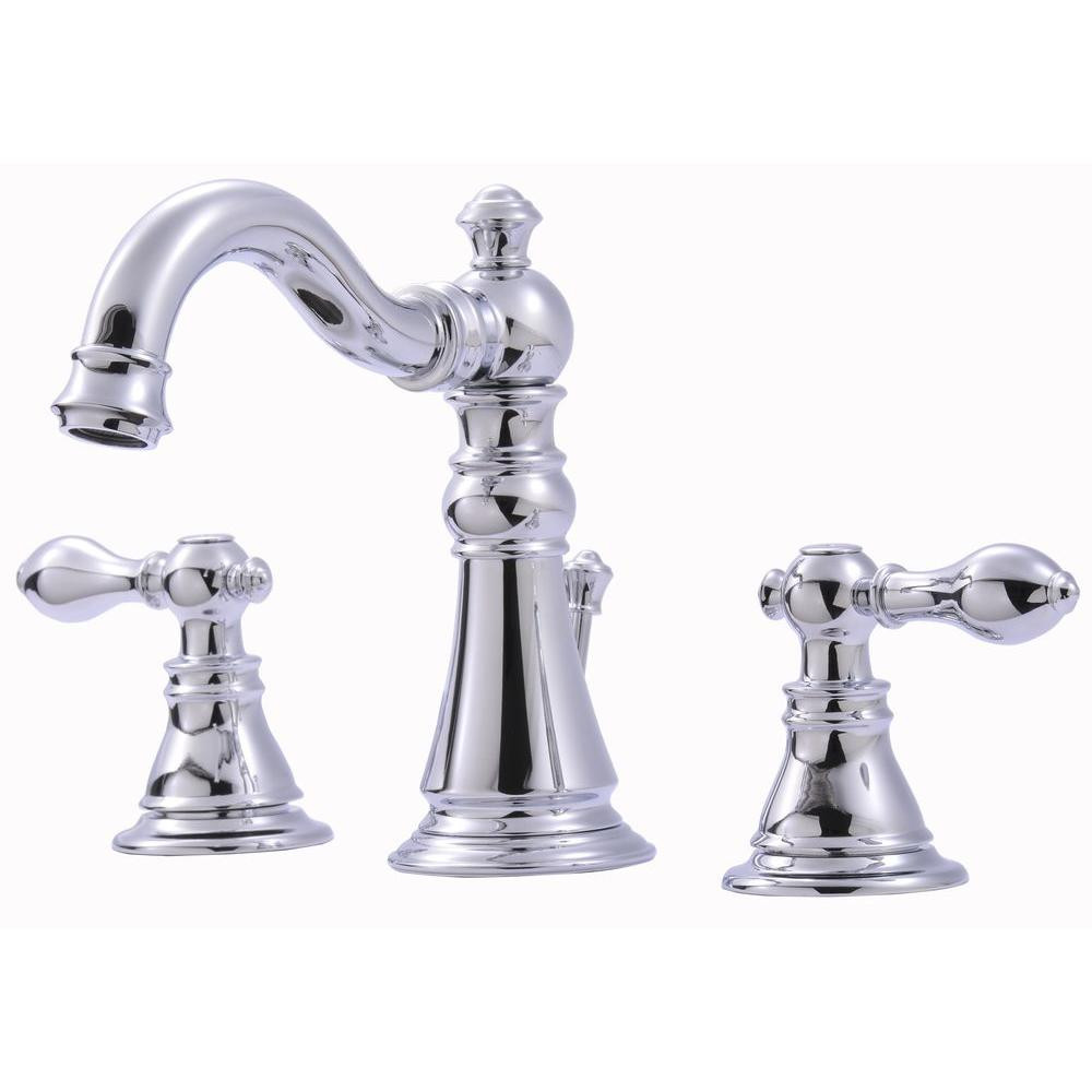 Chrome Widespread Bathroom Faucet
 Ultra Faucets Signature Collection 8 in Widespread 2