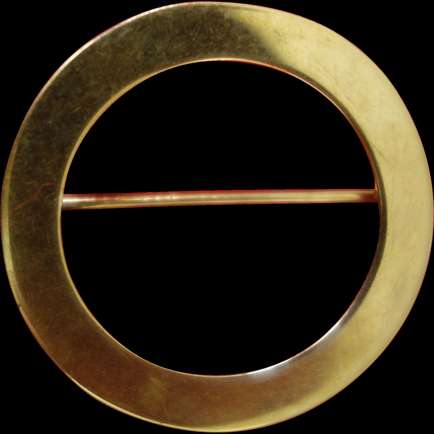 Circle Pins
 Gold Eternity Circle Pin 14K 1950 s vintage from