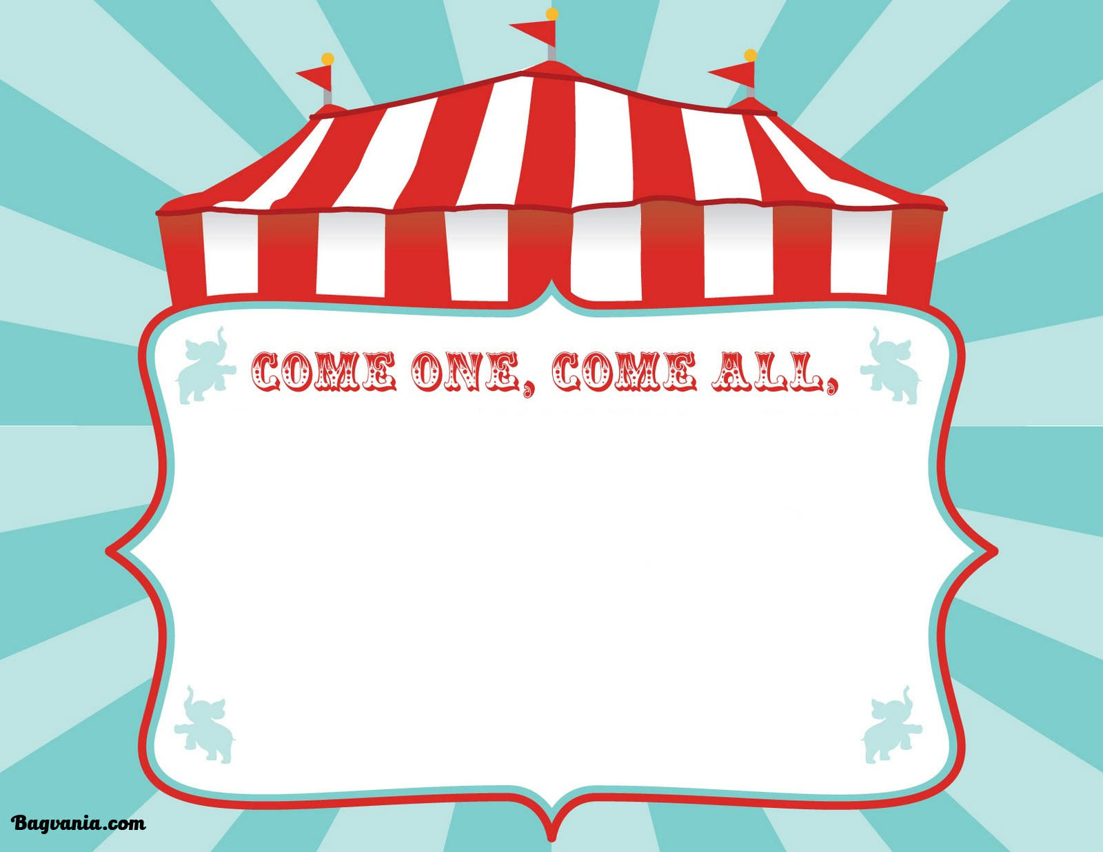 Circus Birthday Invitations
 Free Printable Circus Birthday Invitations Template – Bagvania