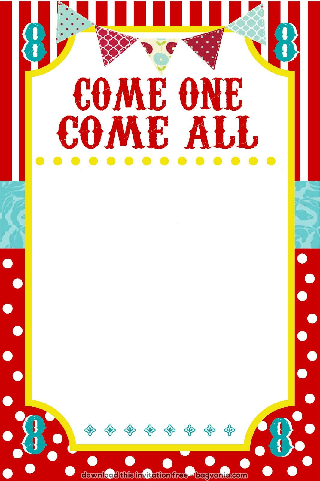 Circus Birthday Invitations
 FREE Carnival Birthday Invitations – FREE Printable