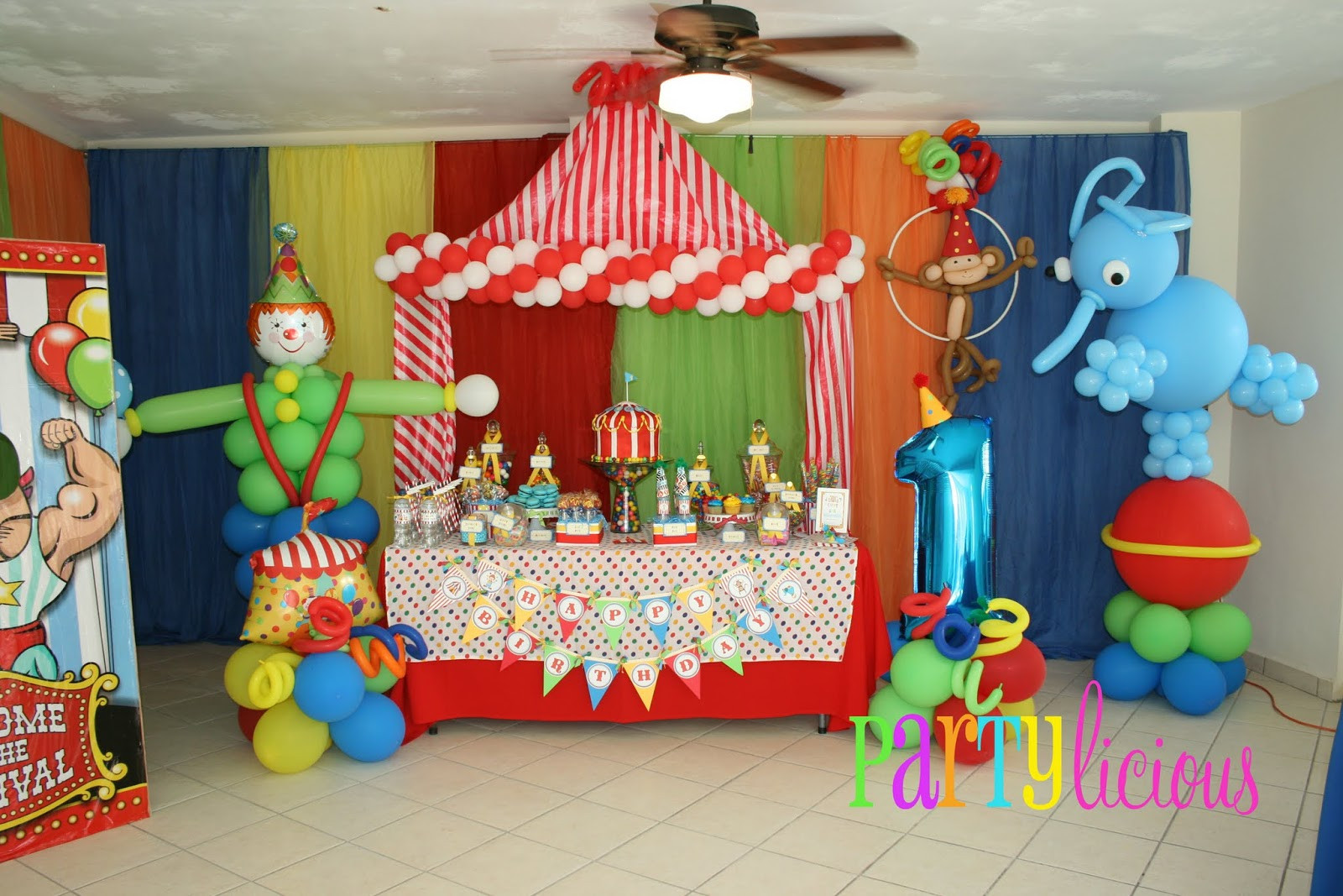 Circus Birthday Party Decorations
 Partylicious Events PR Circus Spectacular Birthday