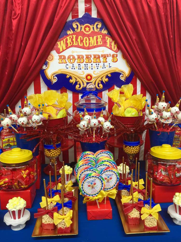 Circus Birthday Party Decorations
 Carnival Birthday Party Ideas 1 of 8