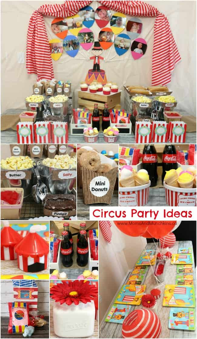 Circus Themed Birthday Party Ideas
 Circus Party Ideas for Kids Moms & Munchkins