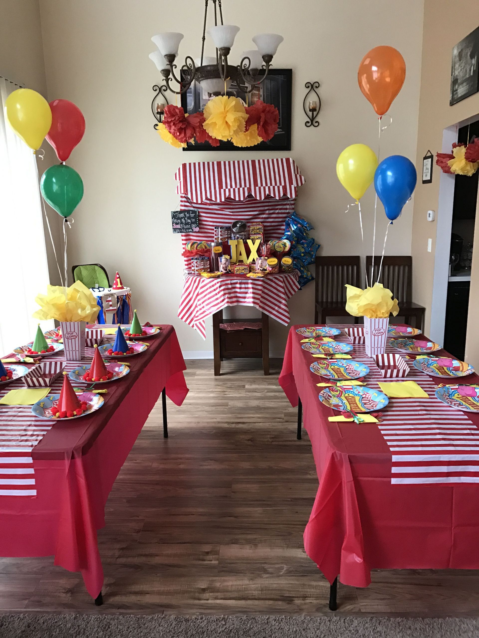 Circus Themed Birthday Party Ideas
 First birthday party carnival theme party decor