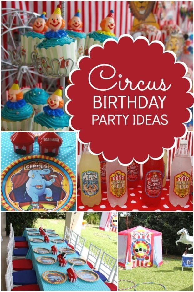 Circus Themed Birthday Party Ideas
 Step Right Up Boy s Circus Themed Birthday Party