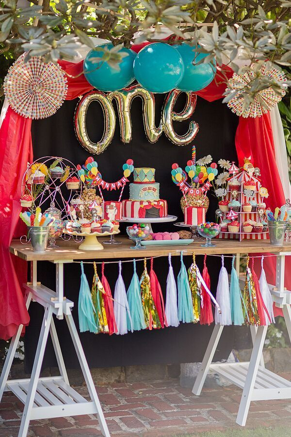 Circus Themed Birthday Party Ideas
 Best 25 Circus first birthday ideas on Pinterest