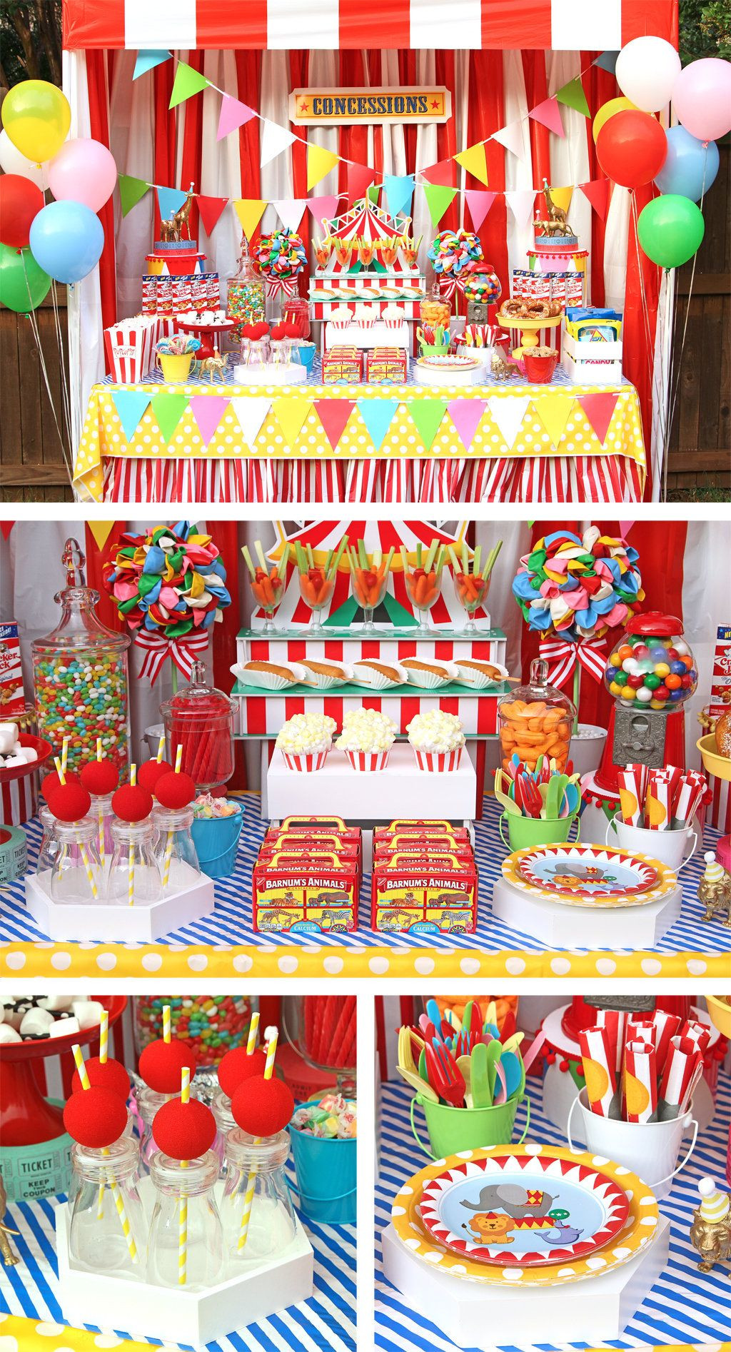 Circus Themed Birthday Party Ideas
 Circus Party Decorations