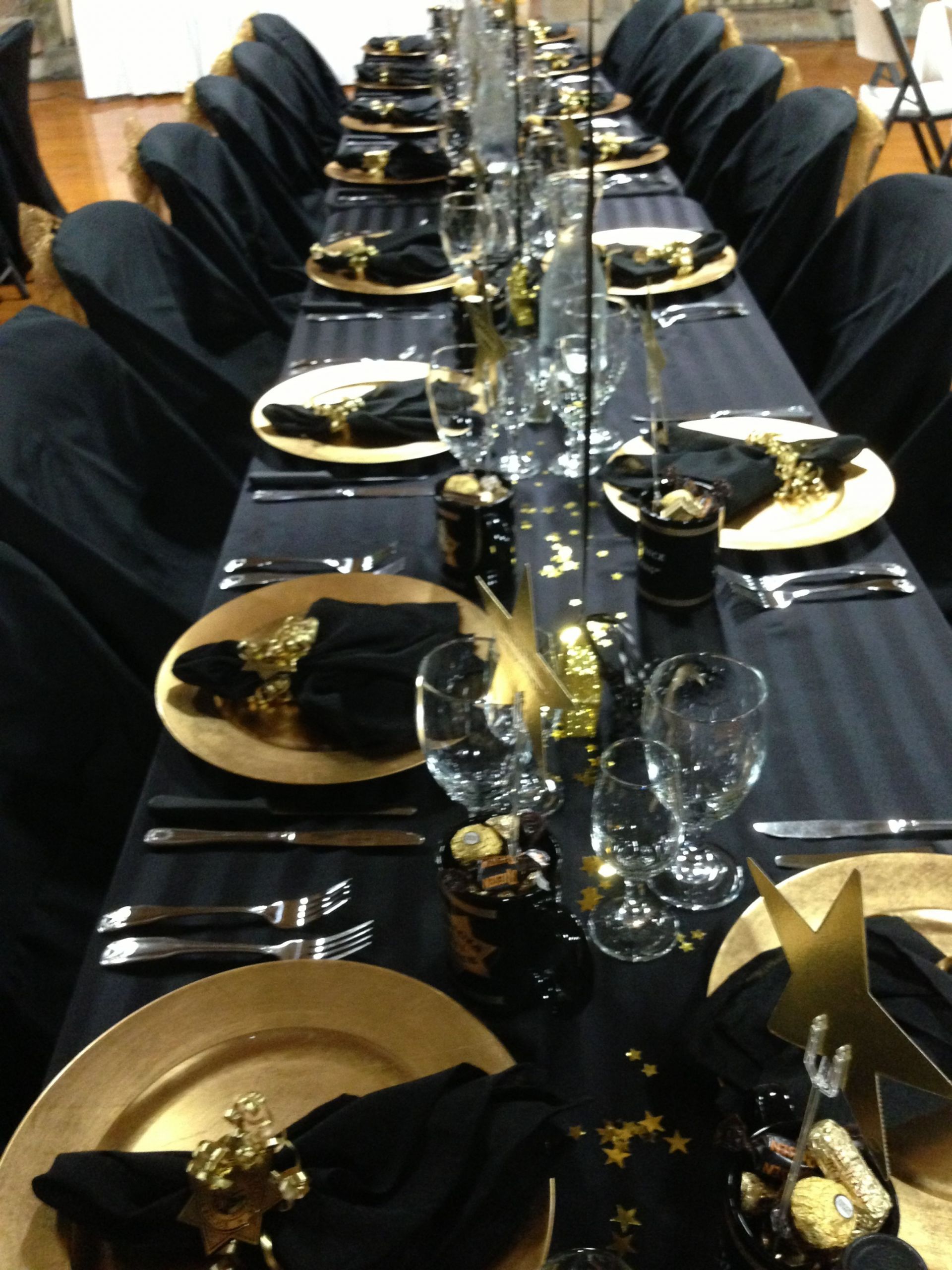 Classy Retirement Party Ideas
 Black and gold very elegant Black Gold