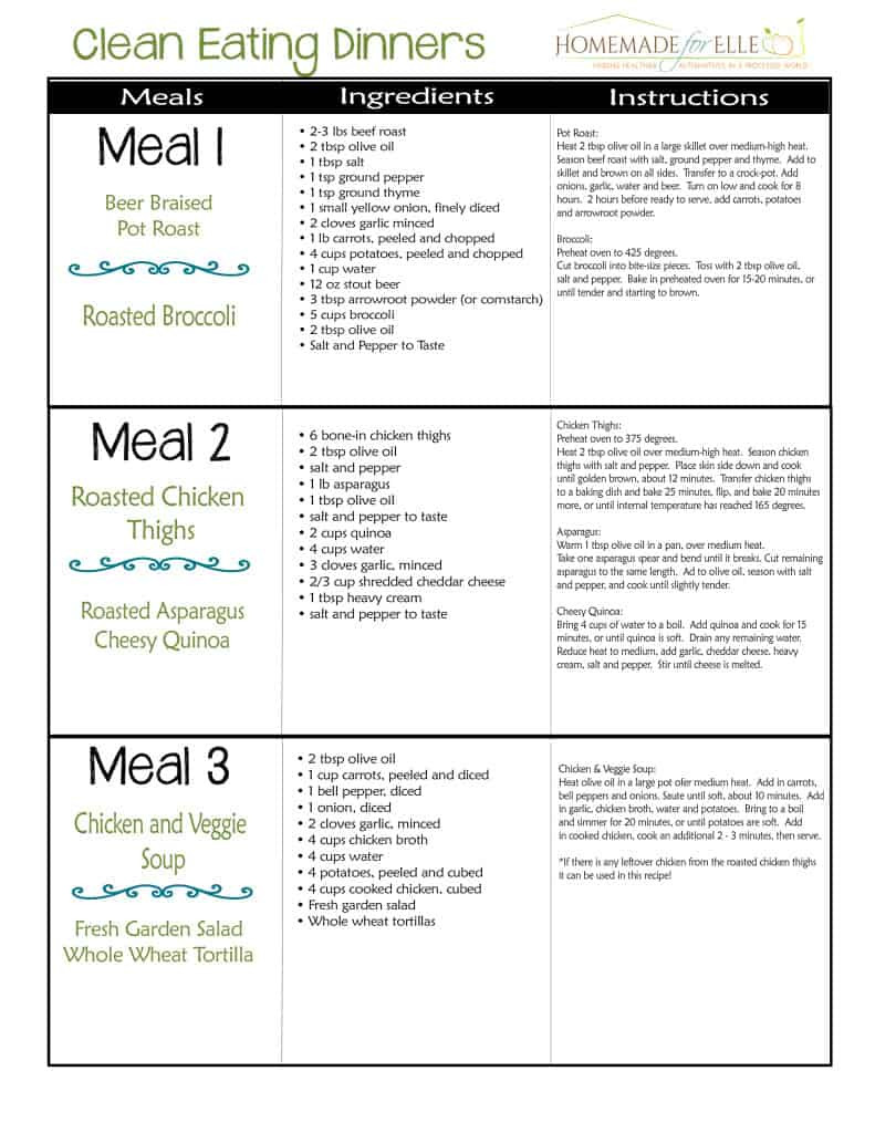 Clean Eating Meal Plans On A Budget
 Clean Eating Meal Plan Free Includes Breakfast