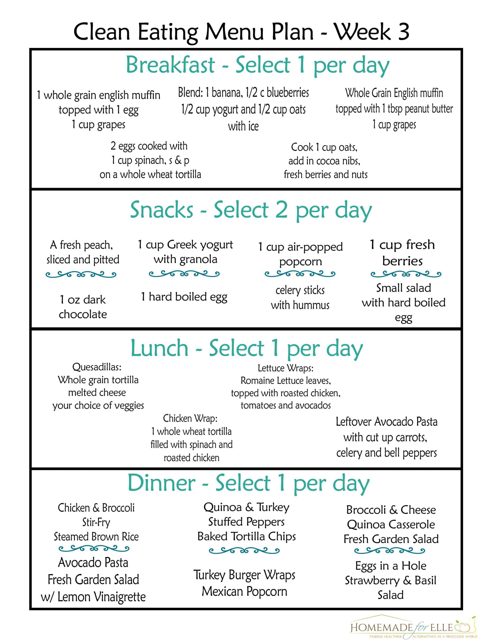 Clean Eating Meal Plans On A Budget
 Clean Eating Meal Plan PDF with recipes your family will