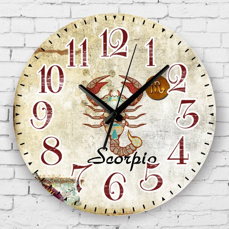 Clock For Kids Room
 Scorpio cartoon decorative wall clock safe and silent