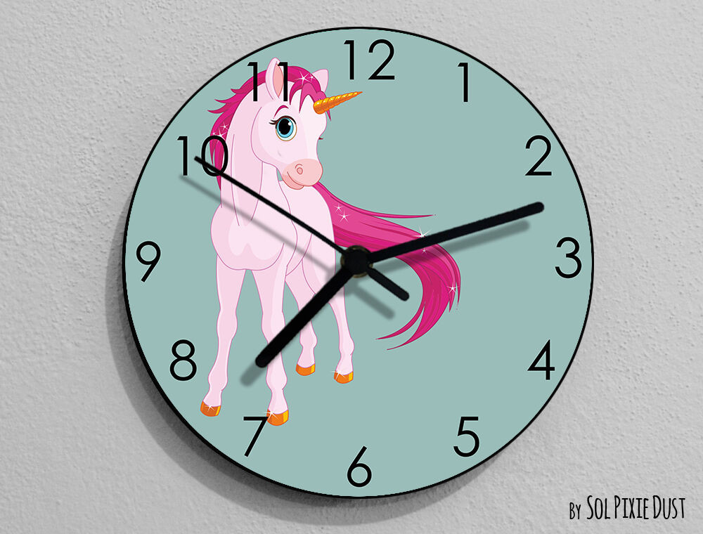 Clock For Kids Room
 Unicorn Wall Clock Kids Nursery Room Teens Room Wall