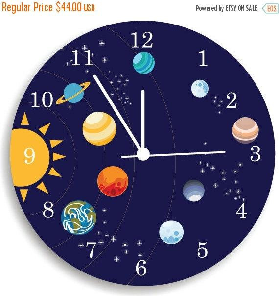 Clock For Kids Room
 ON SALE Children Wall Clock Nursery Room Decor by