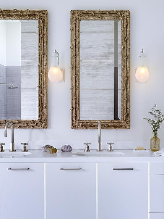 Coastal Bathroom Mirrors
 His And Hers Sinks Design Ideas