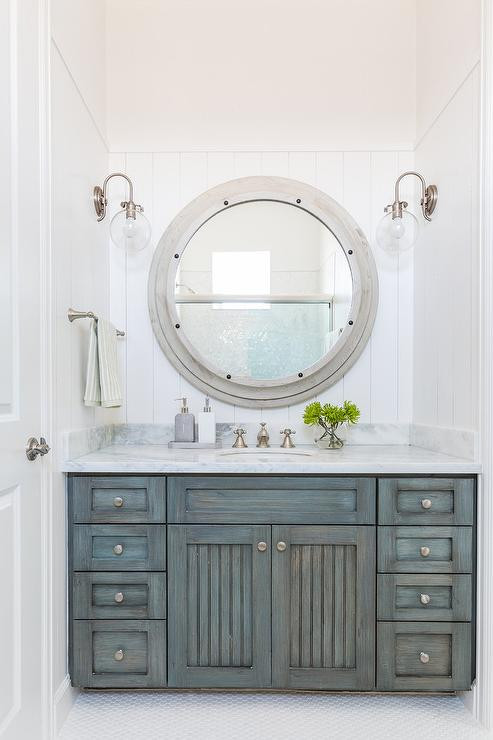 Coastal Bathroom Mirrors
 Gray Cottage Bathroom Design Cottage Bathroom