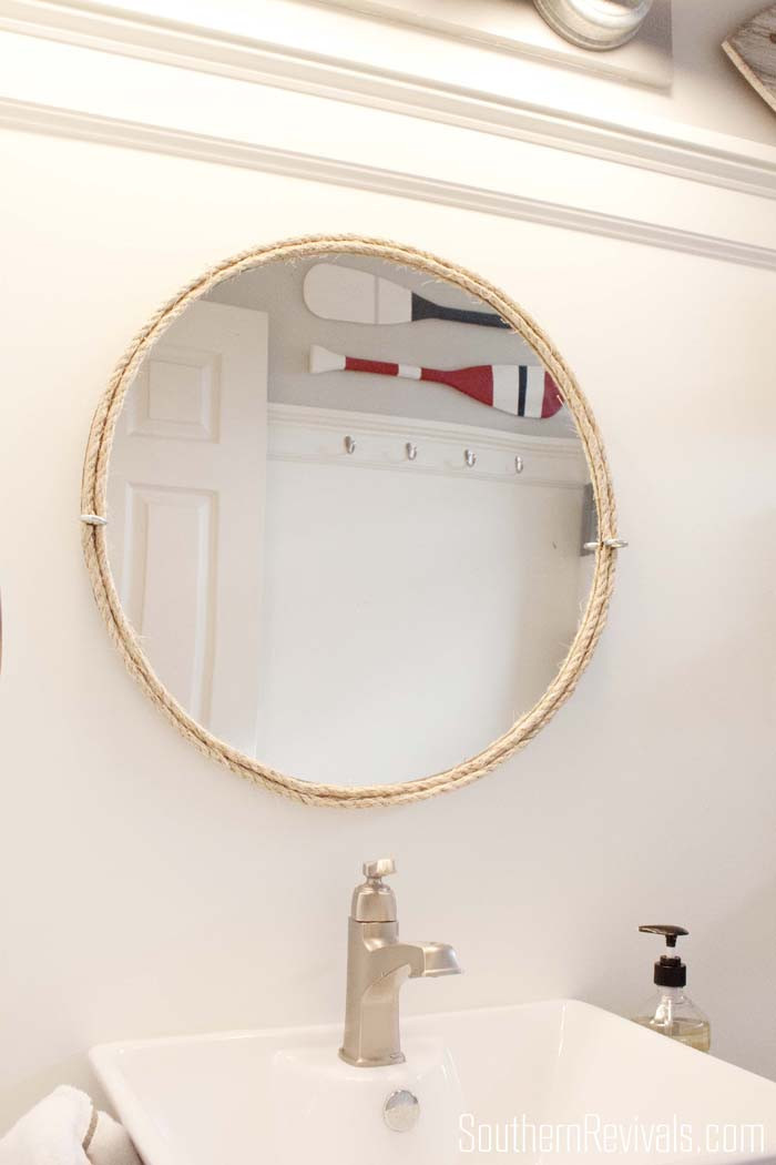 Coastal Bathroom Mirrors
 DIY Rope Mirror Tutorial