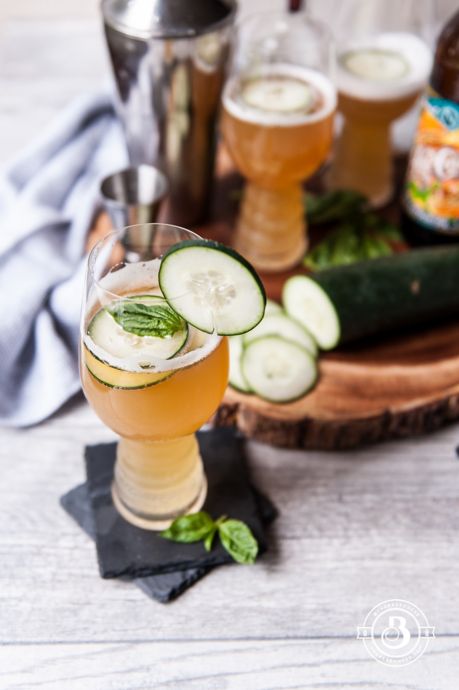 Cocktails With Beer
 Beer Cocktail Recipe Cucumber Basil IPA Cooler The