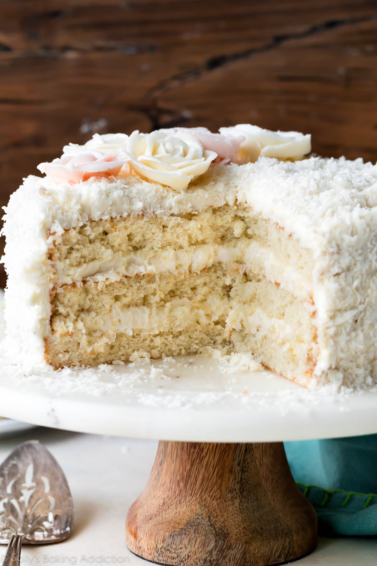 Coconut Birthday Cake
 Fluffy & Moist Coconut Cake