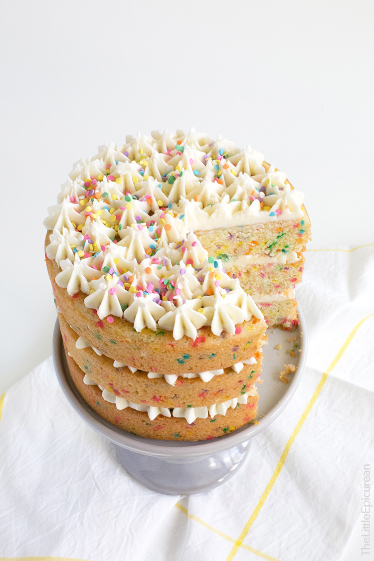 Coconut Birthday Cake
 Coconut Confetti Cake with Coconut Buttercream The Little