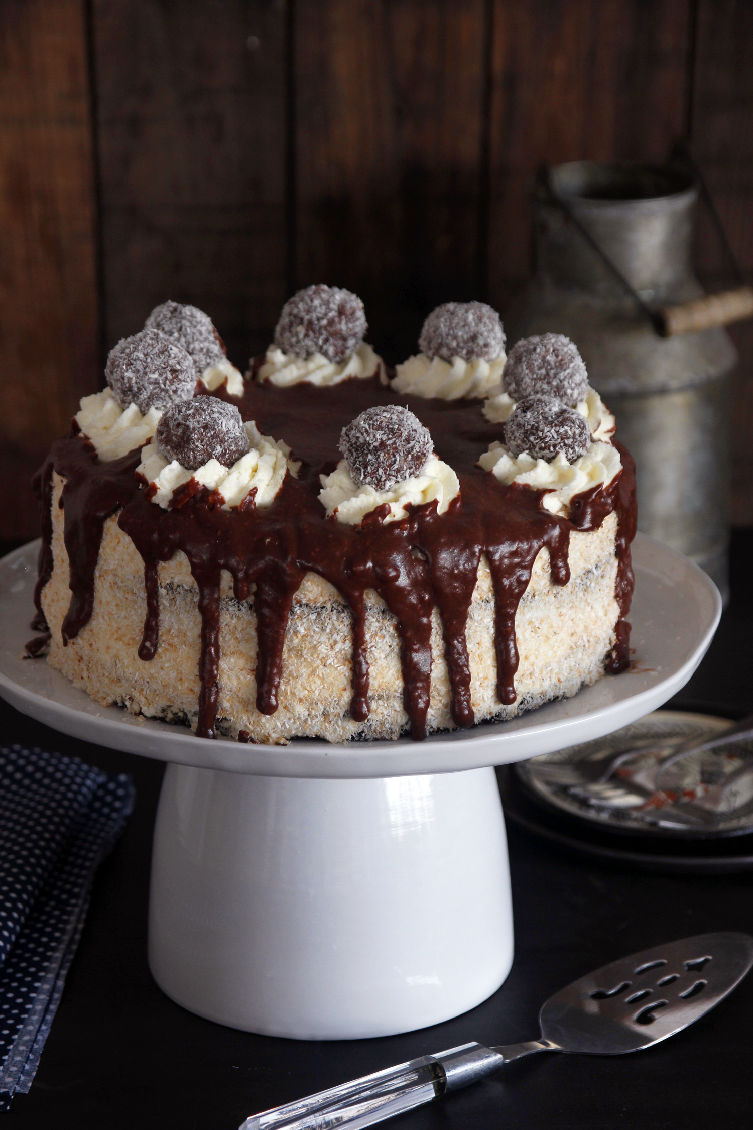 Coconut Birthday Cake
 Chocolate and Coconut Layer Birthday Cake Lil Cookie