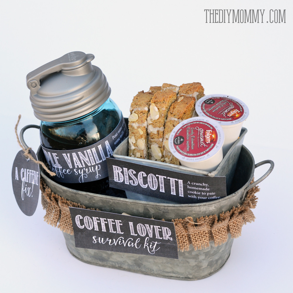 Coffee Gift Baskets Ideas
 A Gift in a Tin Coffee Lover Survival Kit