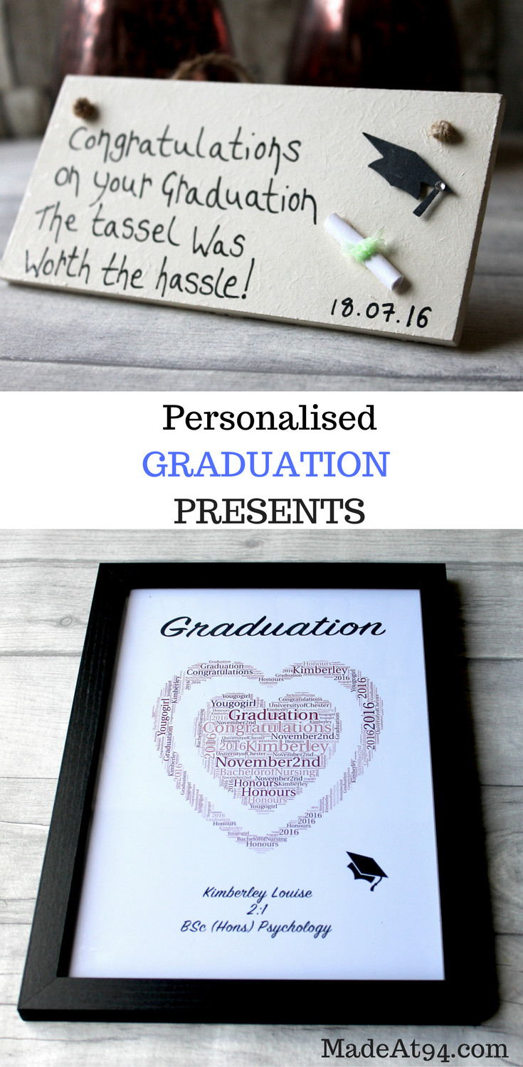 College Boyfriend Gift Ideas
 Personalised Graduation Gifts