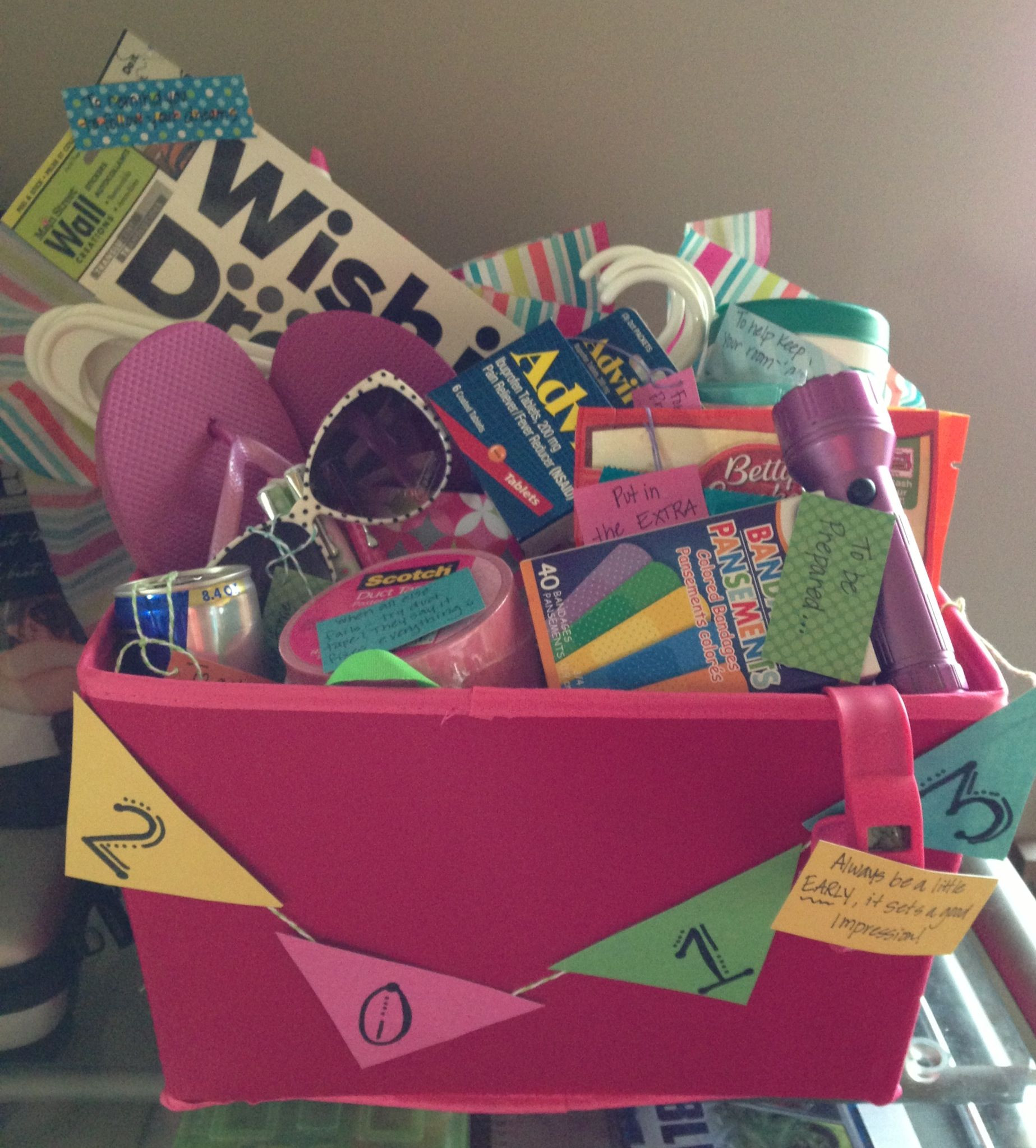 College Grad Gift Basket Ideas
 Graduation t basket college survival and tips basket