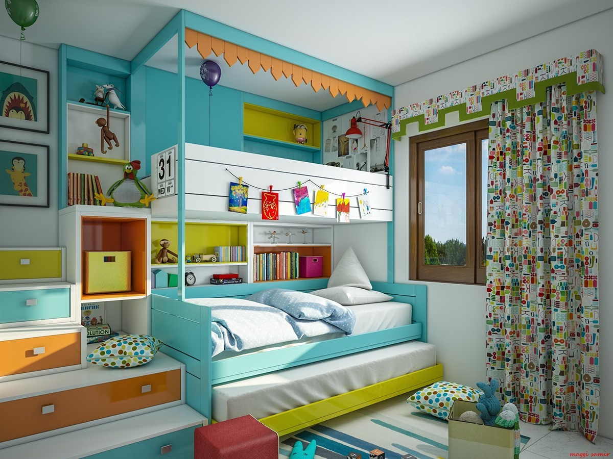 Color For Kids Room
 Super Colorful Bedroom Ideas for Kids and Teens