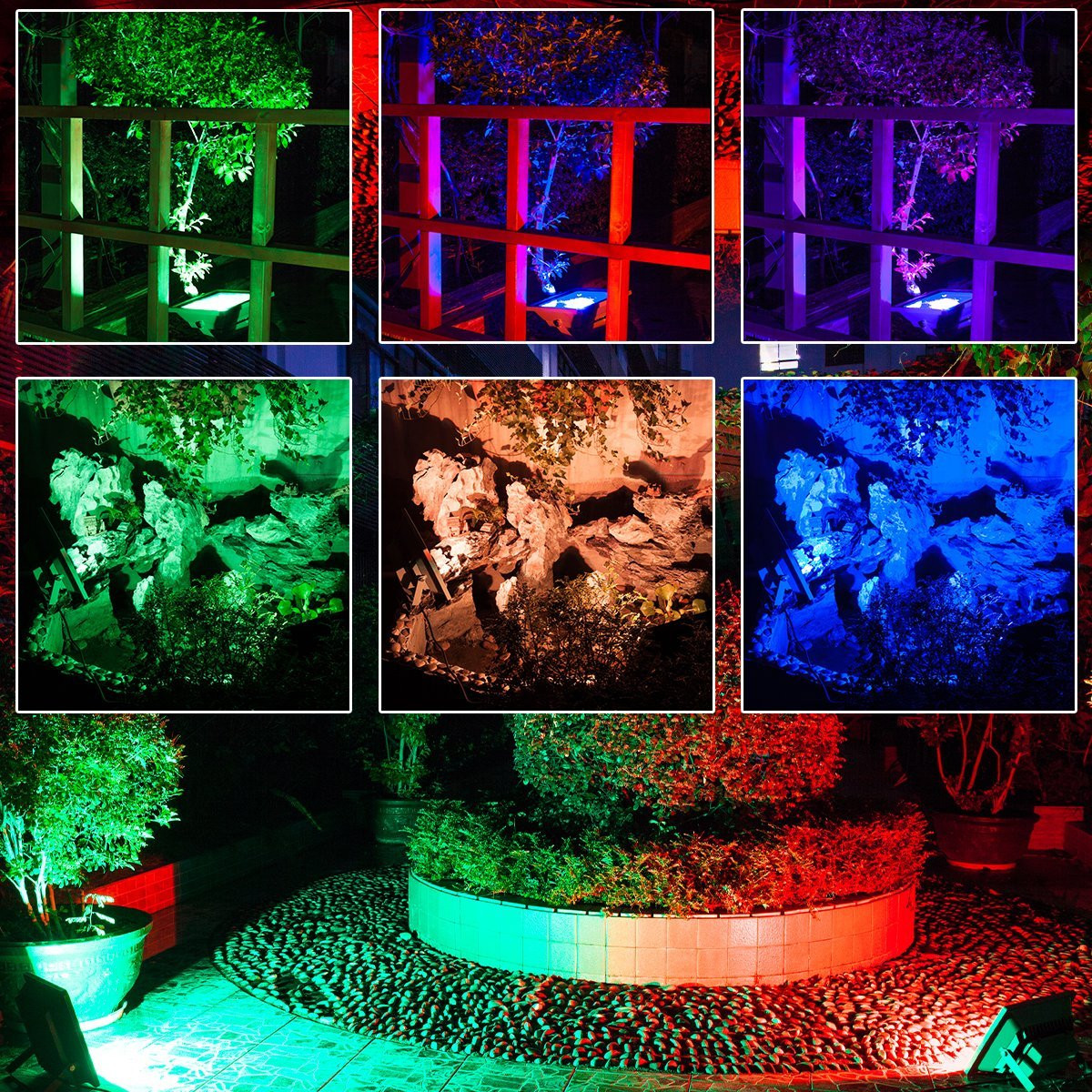 Colored Landscape Lighting
 Outdoor LED Flood Light RGB Color Changing Rowe Lighting