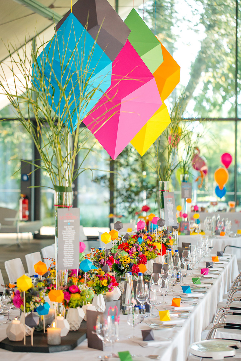 Colorful Wedding Ideas
 COLORFUL GEOMETRIC FLAMINGO WEDDING