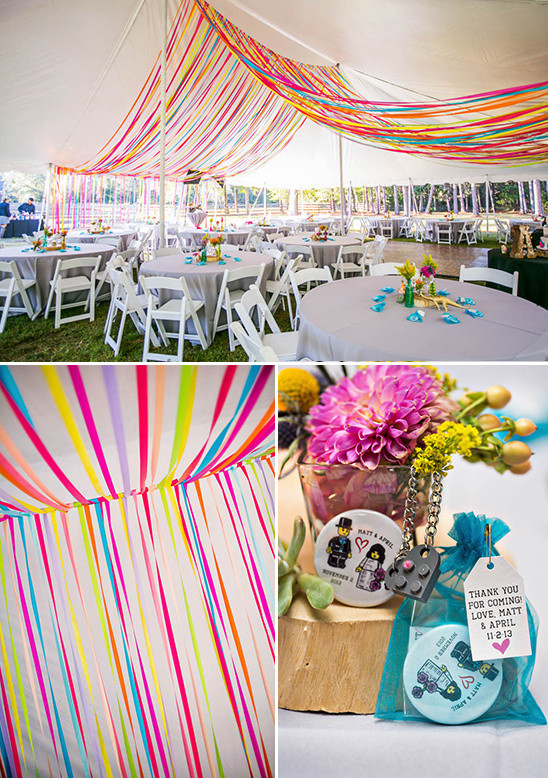 Colorful Wedding Ideas
 Outdoor Wedding with Bright Color Palette