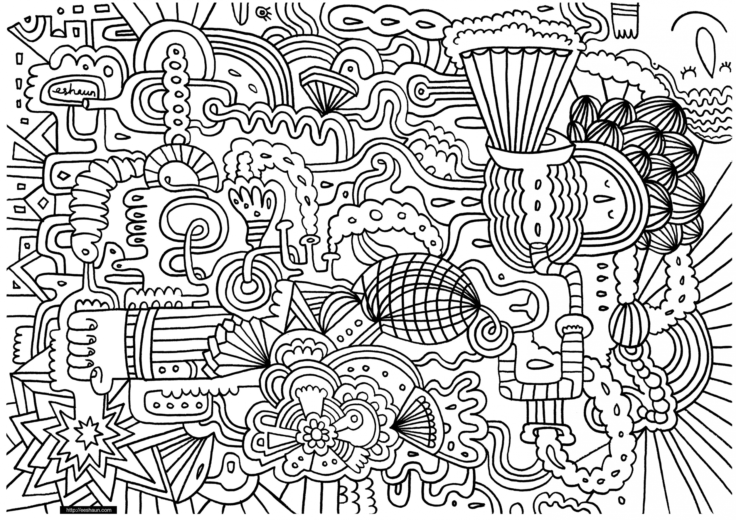 Coloring Art For Kids
 Doodle art for children Doodle Art Kids Coloring Pages