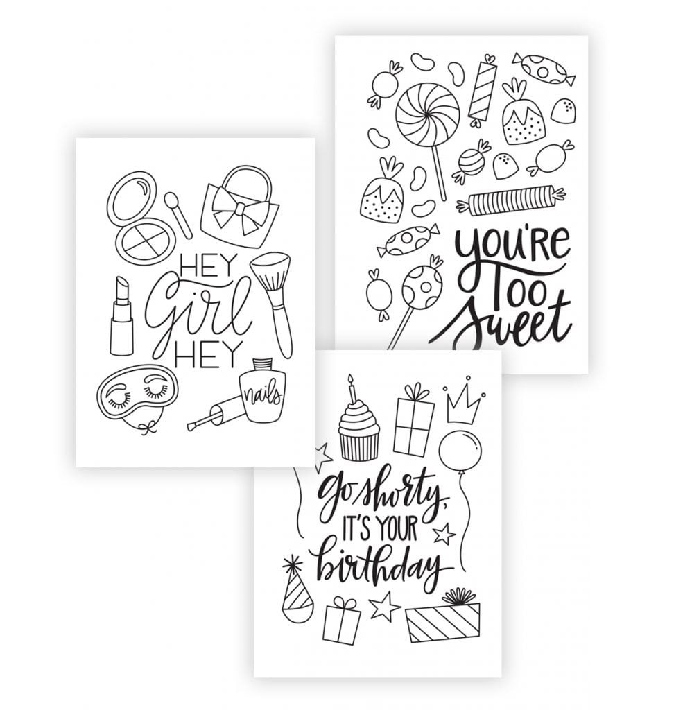 Coloring Birthday Cards
 Printable Coloring Cards