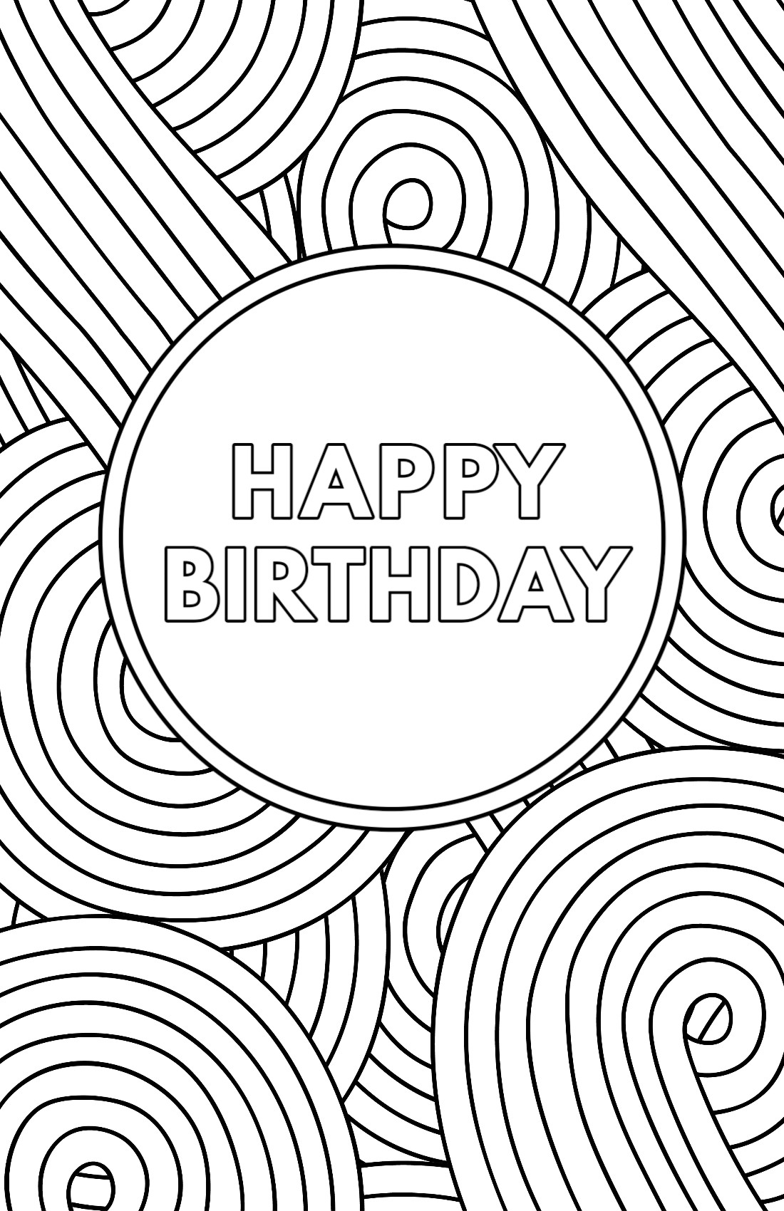 Coloring Birthday Cards
 Free Printable Birthday Cards Paper Trail Design