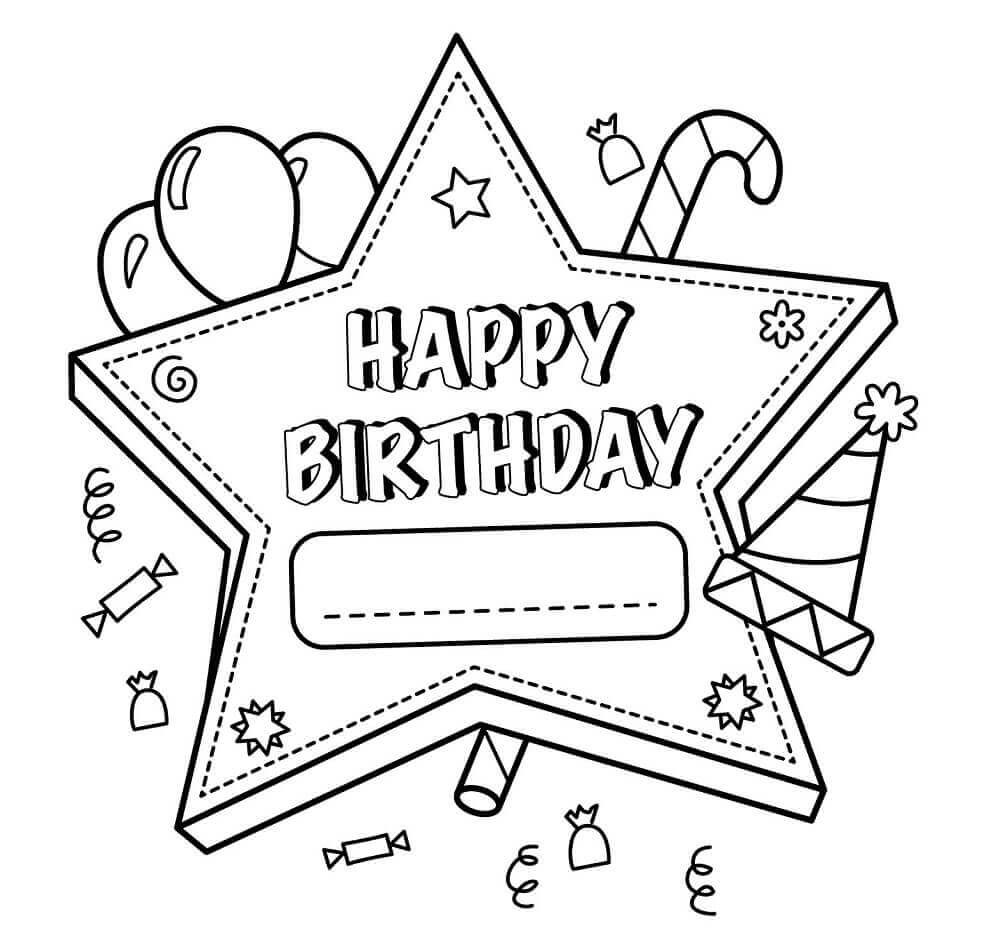 Coloring Birthday Cards
 25 Free Printable Happy Birthday Coloring Pages