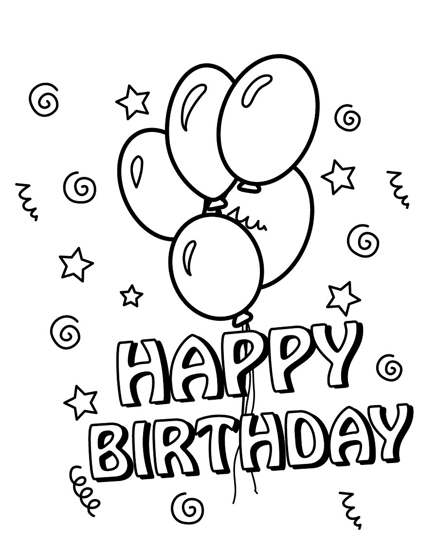 Coloring Birthday Cards
 25 Free Printable Happy Birthday Coloring Pages