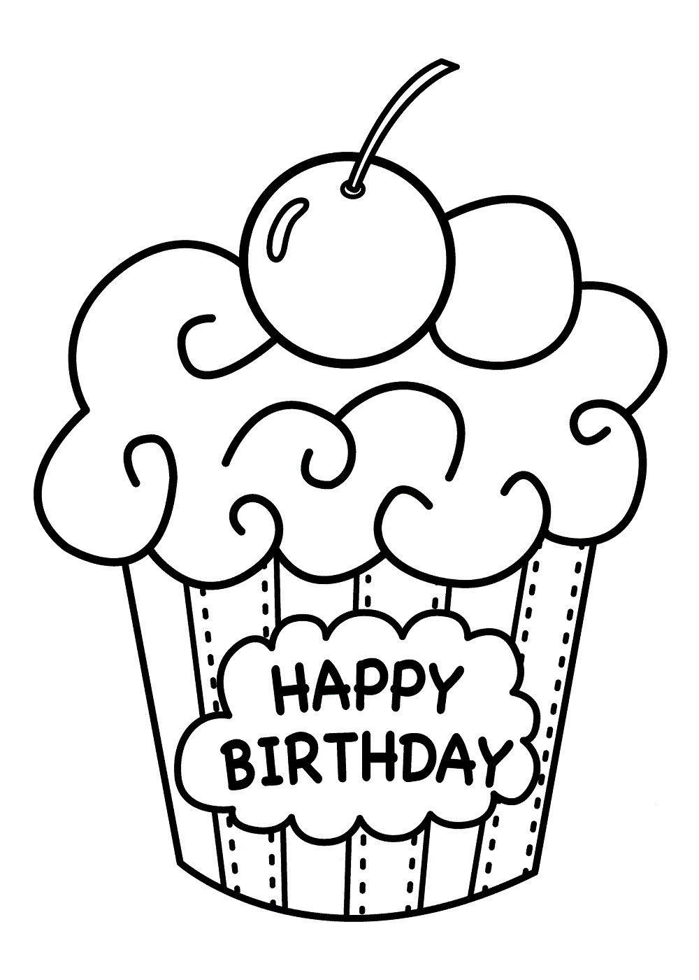 Coloring Birthday Cards
 25 Free Printable Happy Birthday Coloring Pages