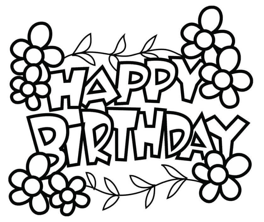 Coloring Birthday Cards
 25 Free Printable Happy Birthday Coloring Pages