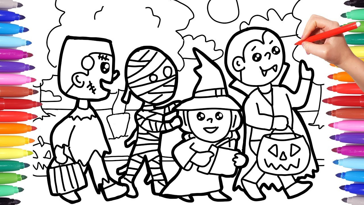 Coloring Book For Kids
 Halloween Coloring Pages for Kids Trick or Treat Coloring