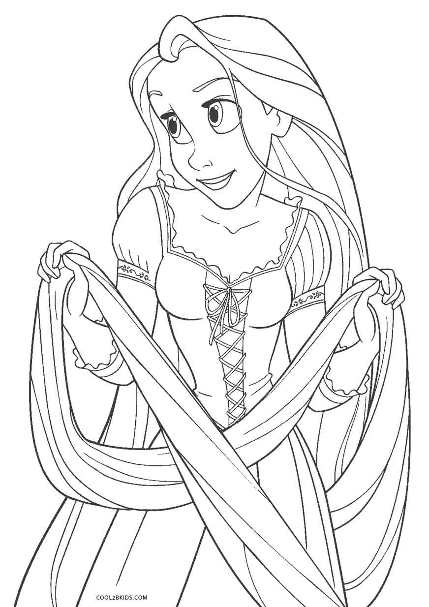 Coloring Book For Kids
 Free Printable Tangled Coloring Pages For Kids