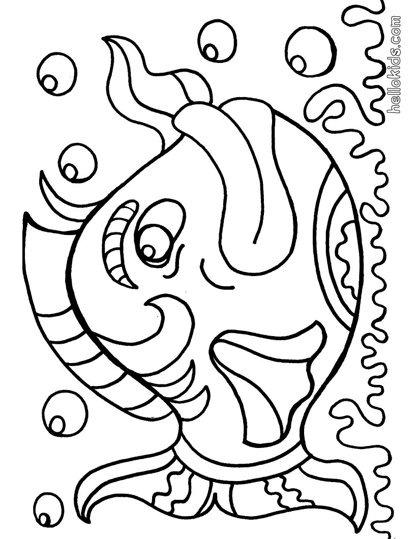 Coloring Book For Kids
 Free Fish Coloring Pages for Kids