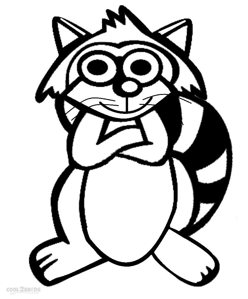 Coloring Books For Children
 Printable Raccoon Coloring Pages For Kids