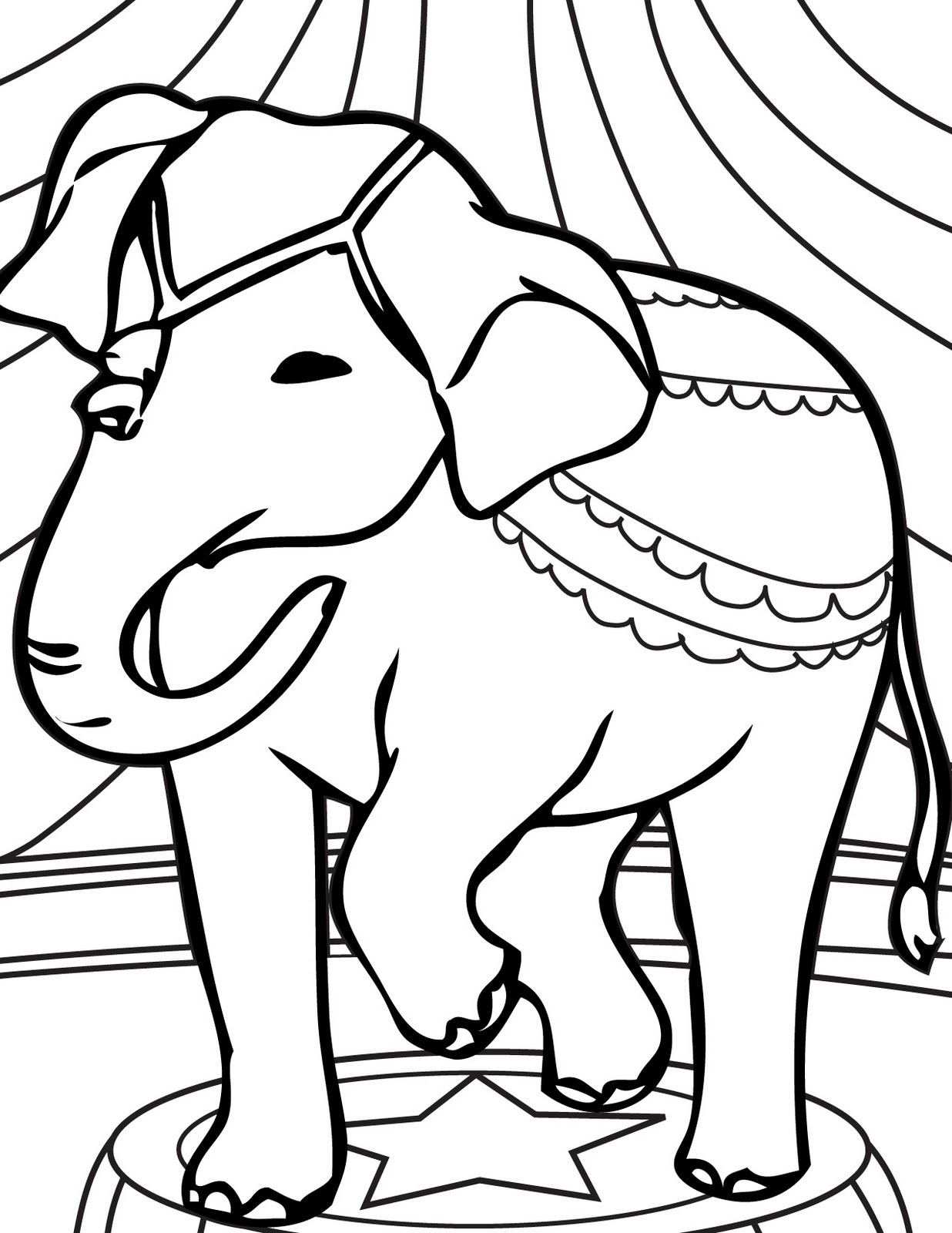 Coloring Ideas For Kids
 Circus Elephant Coloring pages Ideas To Kids